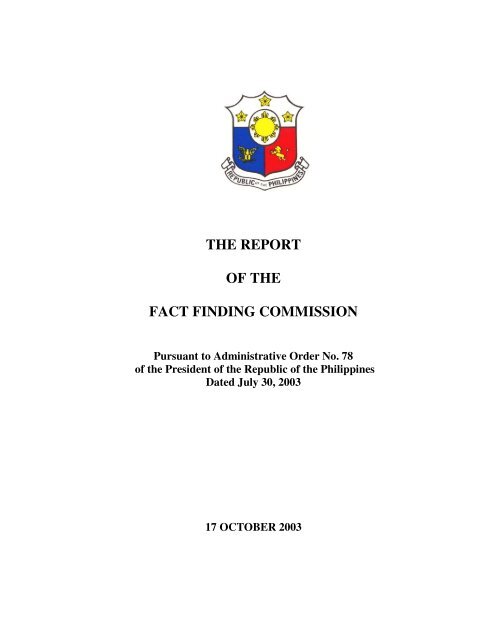 the report of the fact finding commission - GMA News Online